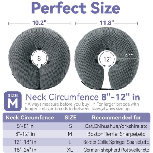 Dog Cone // Inflatable // Pink and Black - Picture 4 of 7